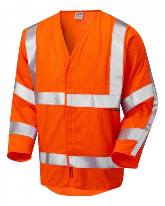 LEO WORKWEAR STICKLEPATH ISO 20471 Cl 3 LFS 3/4 Sleeve (EN 14116) EN 1149